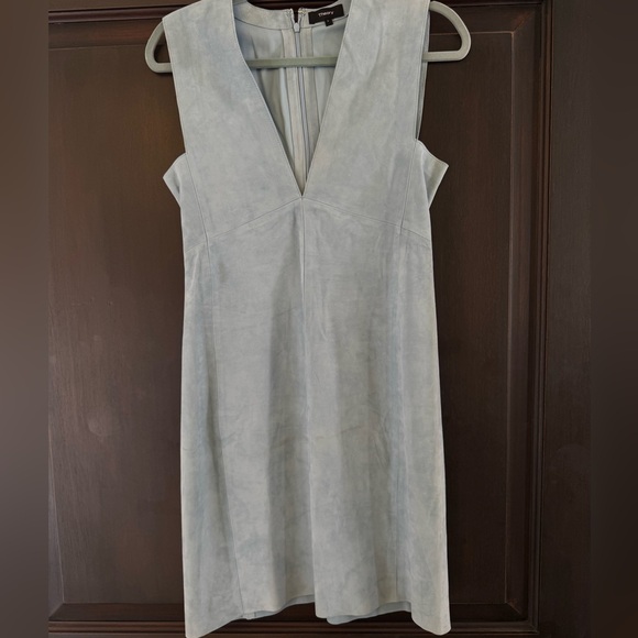 Theory light blue suede sleeveless dress - Picture 3 of 4